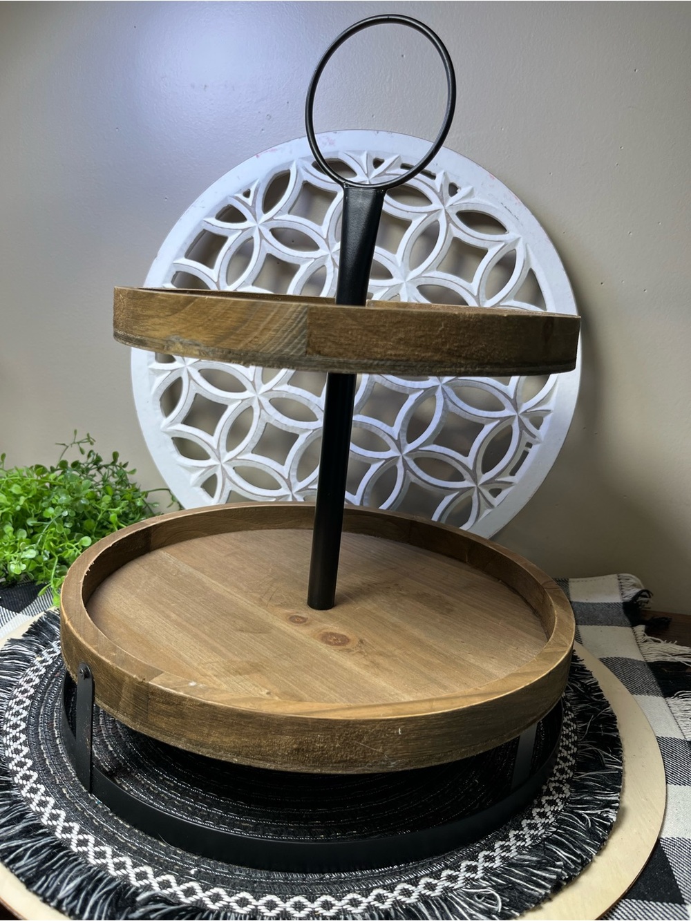 Modern Farmhouse Tiered Wood
Tray